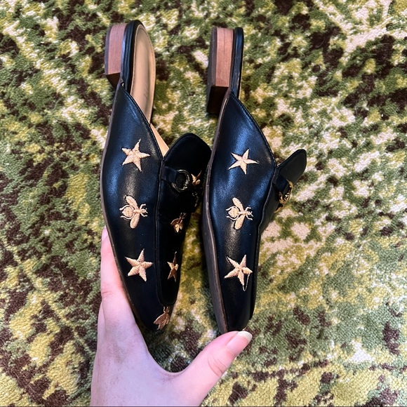 SHEIN Very Gucci Princetown Embroidered Bee Star Horsebit Designer Inspired Mule - Picture 7 of 15